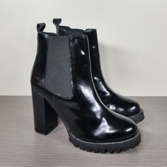 Jeffrey Campbell Cavalry Chelsea Boot, Black Leather, Women’s Size 9.5 M - Picture 2 of 12